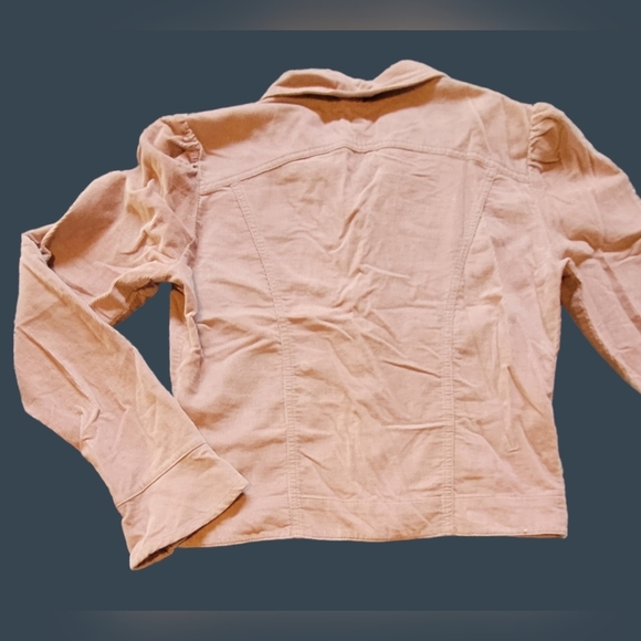 Y2K ~ AT LAST & COMPANY ~ NICE ~ PEACH CORDUROY BUTTON-UP JACKET SZ. LG - Picture 5 of 7